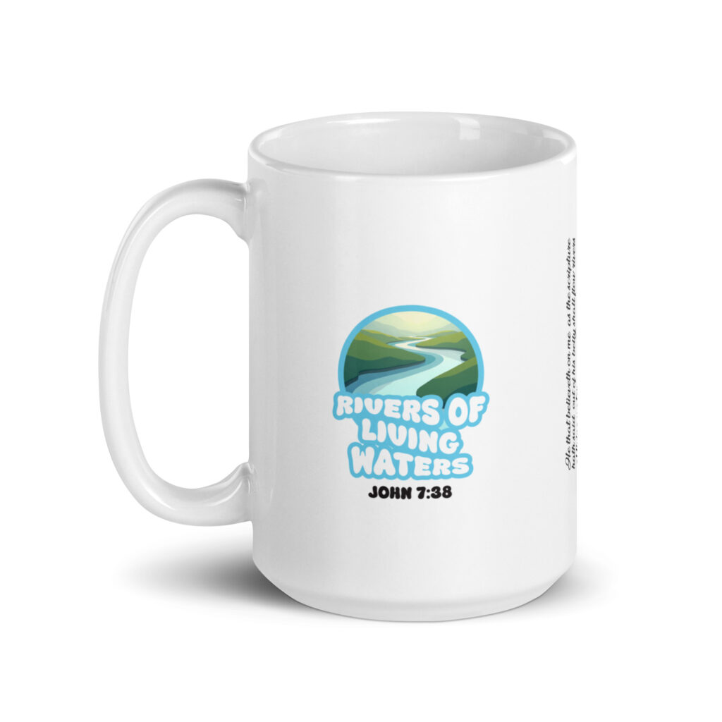 White glossy mug